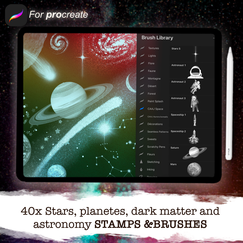 ✨ Space, stars & Planets – 60+ Outils de Création Digitale inspirés de l’Espace