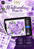 ✨ Watercolor Lilac – 150+ Outils d’Aquarelle Digitale pour Procreate