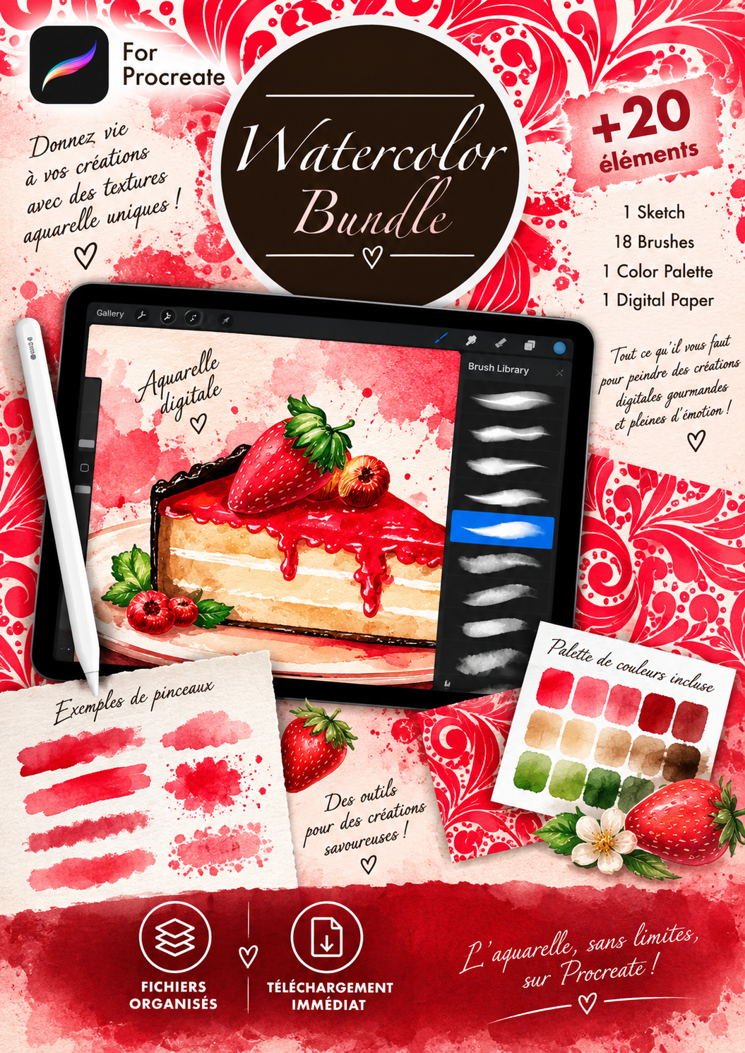 ✨ Watercolor Beginner – 20+ Outils pour Découvrir l’Aquarelle Digitale